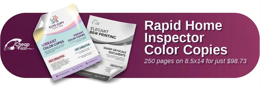 Color copies for Home Inspector