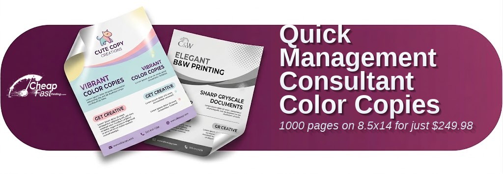 1000 Quick 8.5x14 24lb Bond Management Consultant Color Copies