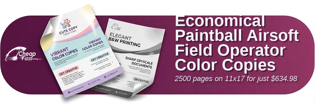 Color copies for Paintball Airsoft Field Operator