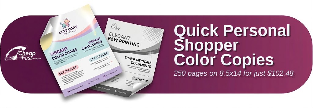 Color copies for Personal Shopper