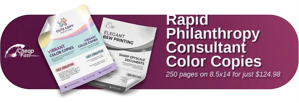 250 Rapid 8.5x14 100lb Cover Philanthropy Consultant Color Copies