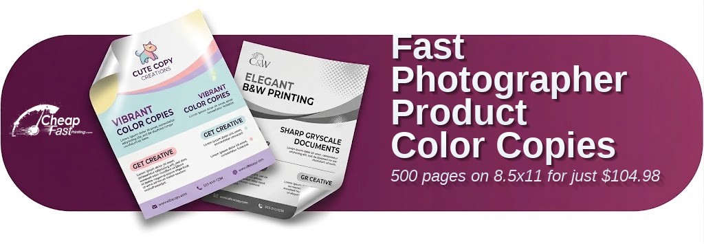 Color copies for Photographer Product