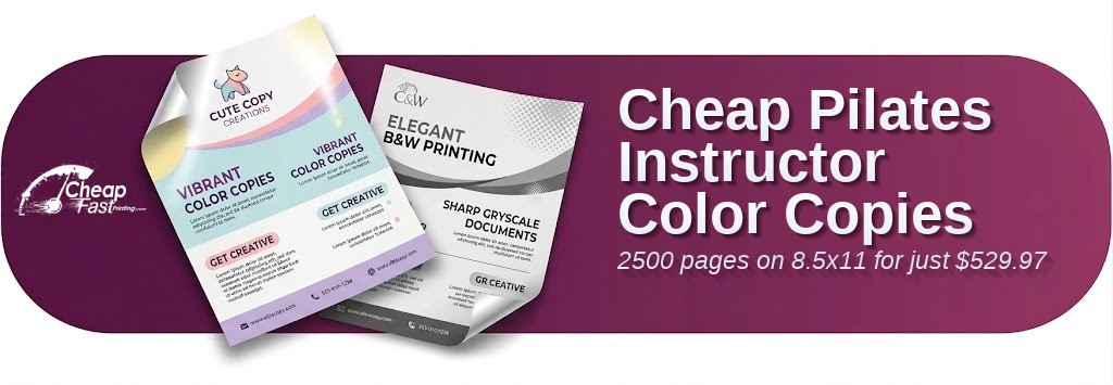 Color copies for Pilates Instructor