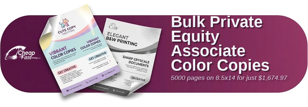 5000 Bulk 8.5x14 80lb Cover Private Equity Associate Color Copies