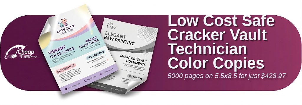5000 Low Cost 5.5x8.5 28lb Bond Safe Cracker Vault Technician Color Copies