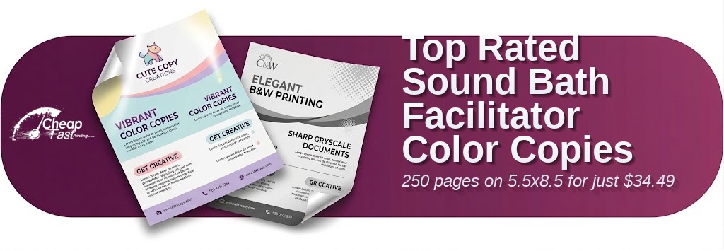 250 Top Rated 5.5x8.5 24lb Bond Sound Bath Facilitator Color Copies