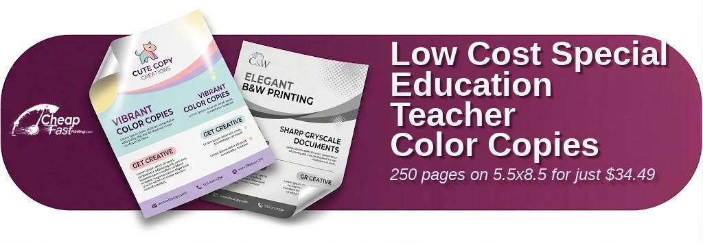 Color copies for Special Education Teacher