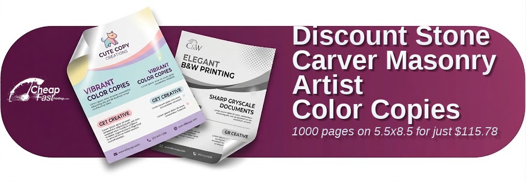 Color copies for Stone Carver Masonry Artist