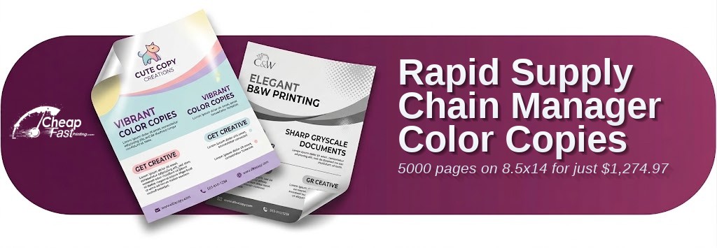 Color copies for Supply Chain Manager