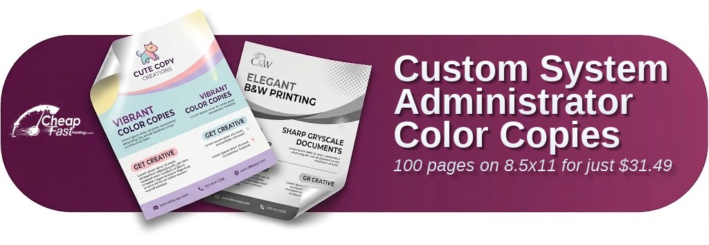 Color copies for System Administrator