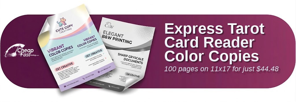 Color copies for Tarot Card Reader