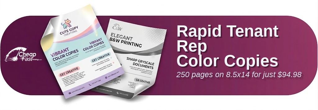 Color copies for Tenant Rep
