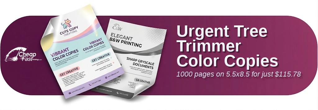 Color copies for Tree Trimmer