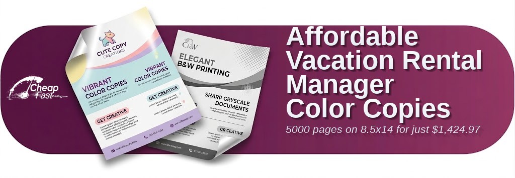 Color copies for Vacation Rental Manager
