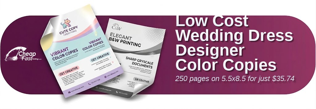 Color copies for Wedding Dress Designer