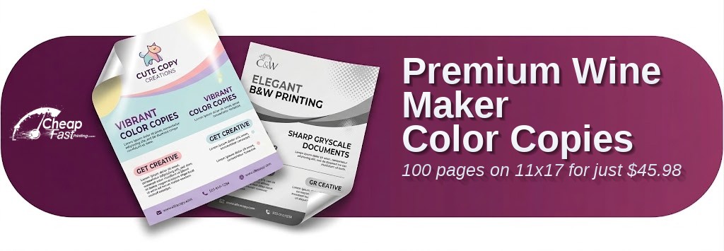 Color copies for Wine Maker