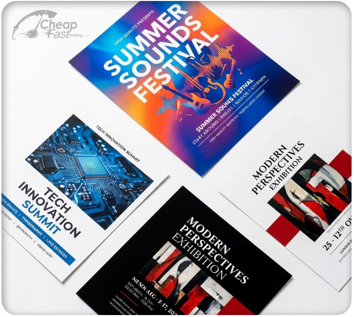 Well-designed poster with strong visual hierarchy