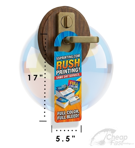 Jumbo 5 5x17 Cheap Fast Custom Door Hangers Printing Product Icon