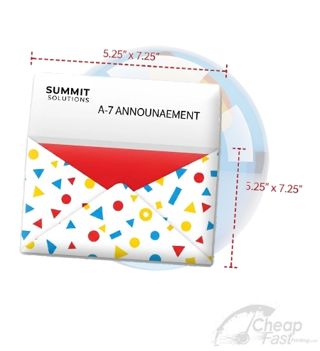 Custom Printed A7 Announcement Envelope 5.25x7.25 86420975318642097531