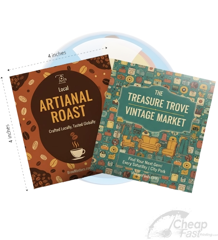 4x4 Most Popular Square Practical Sized Flyers By Cheapfastprinting