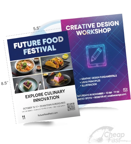 5 5x8 5 Popular Half Page Sized Flyers By Cheapfastprinting