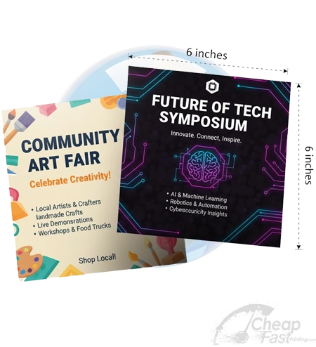 6x6 Square Regular Sized Flyers By Cheapfastprinting