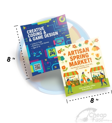 8x8 Pre Square Big Sized Flyers By Cheapfastprinting