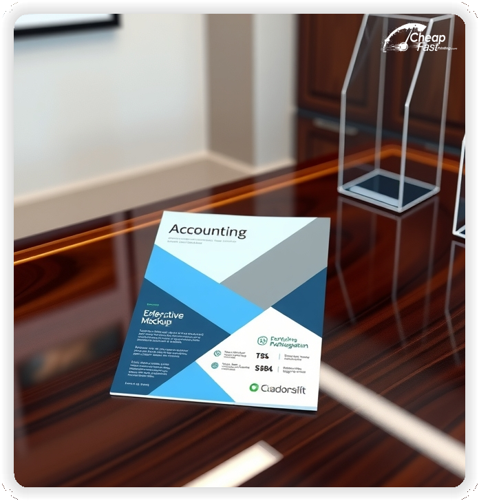 Accounting Advertisement Making, Accounting leaflets layout example