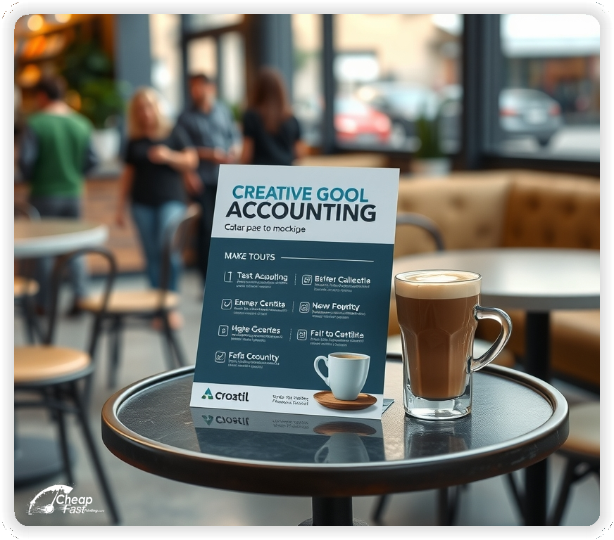 Promo Flyer Sample 1, Accounting leaflets creative layout