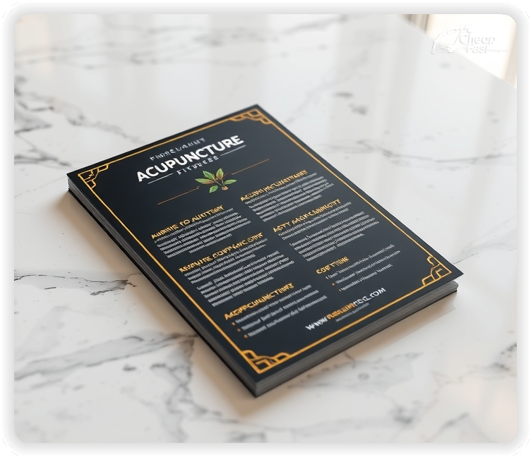 Acupuncture Advertising Brochure 1, Acupuncture leaflets layout example