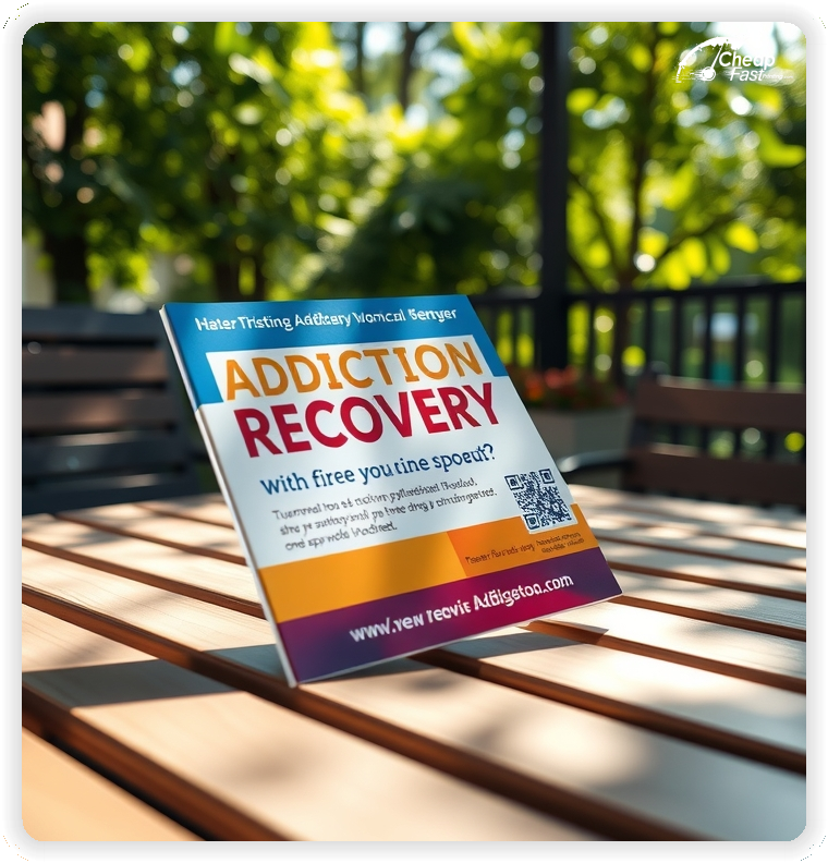 Addiction Recovery Advertising Brochure 1, Addiction Recovery leaflets layout example