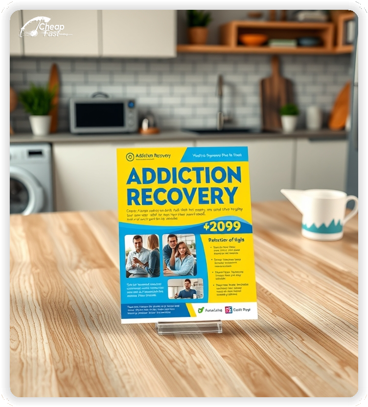 Creative Print Design 1, Addiction Recovery promo cards creative layout