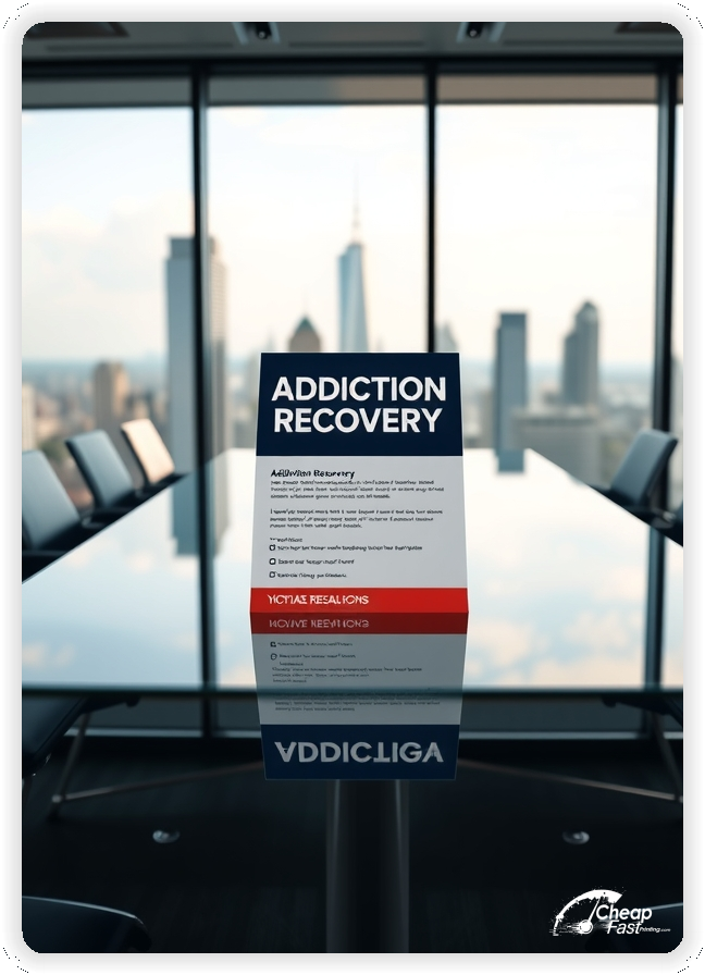 Marketing Handout Design 1, Addiction Recovery pamphlets design example