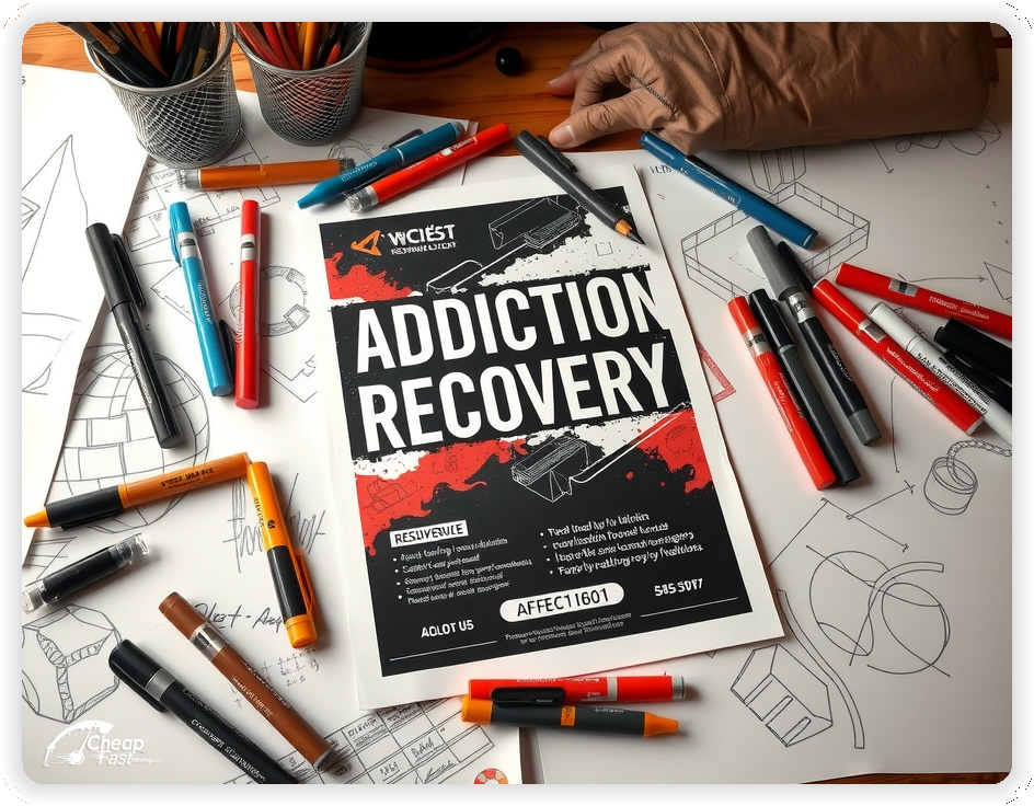 Print Ready Layout 1, Addiction Recovery brochures layout example