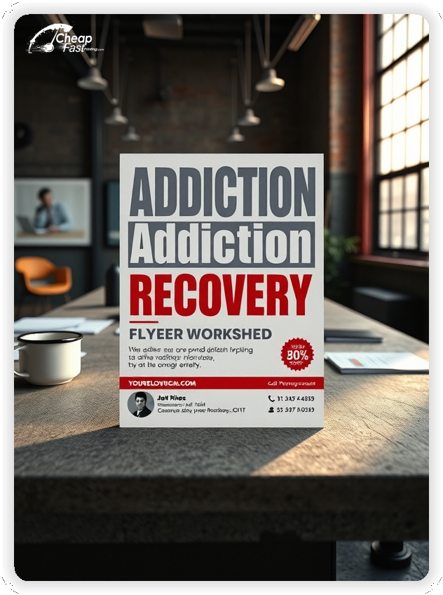 Promo Flyer Sample 1, Addiction Recovery leaflets creative layout