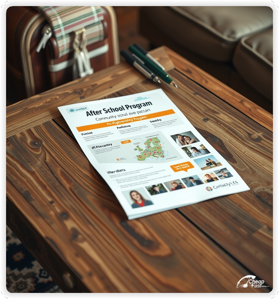 Promo Flyer Sample 1, After School Program leaflets creative layout