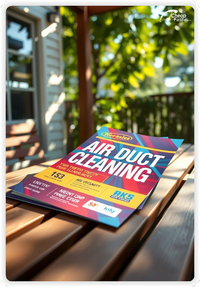 Air Duct Cleaning Advertising Brochure 1, Air Duct Cleaning marketing materials print sample