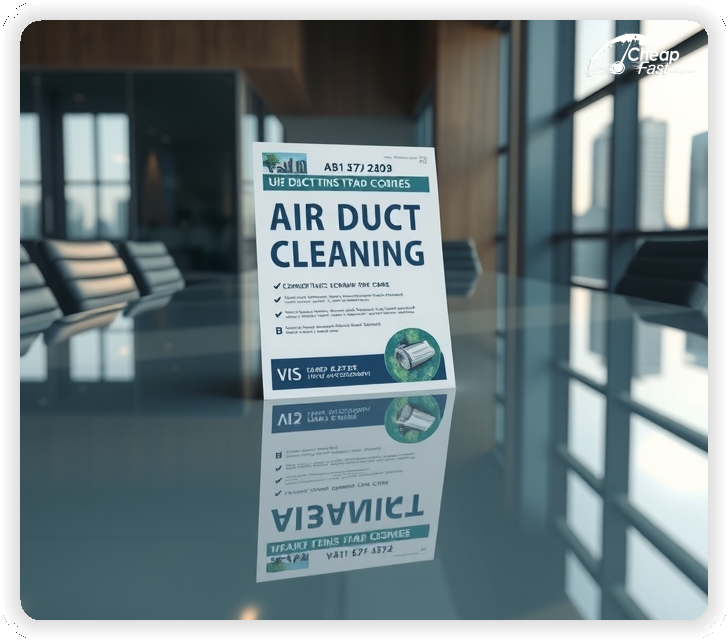 Promo Flyer Sample 1, Air Duct Cleaning leaflets creative layout