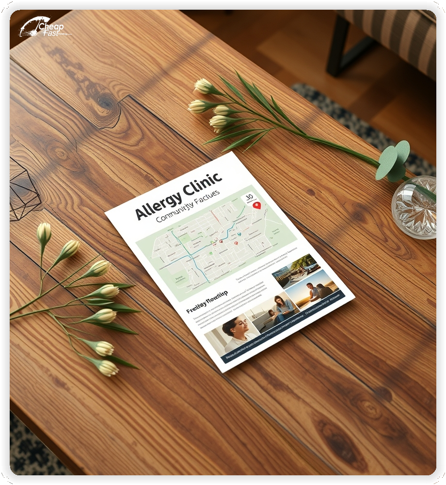 Advertising Brochure 1, Allergy Clinic marketing materials print sample