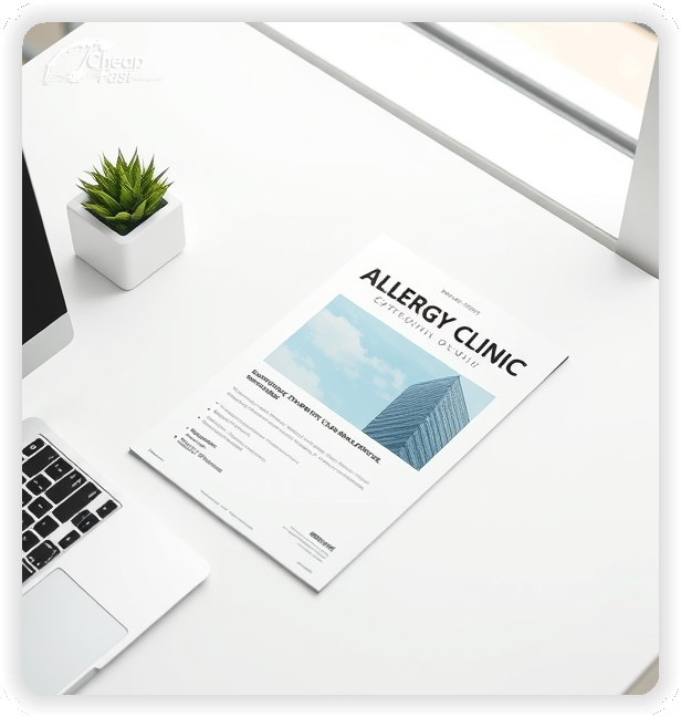 Creative Print Design 1, Allergy Clinic promo cards creative layout