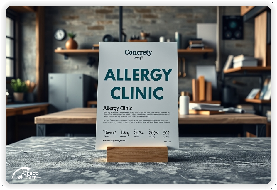 Print Ready Layout 1, Allergy Clinic brochures layout example
