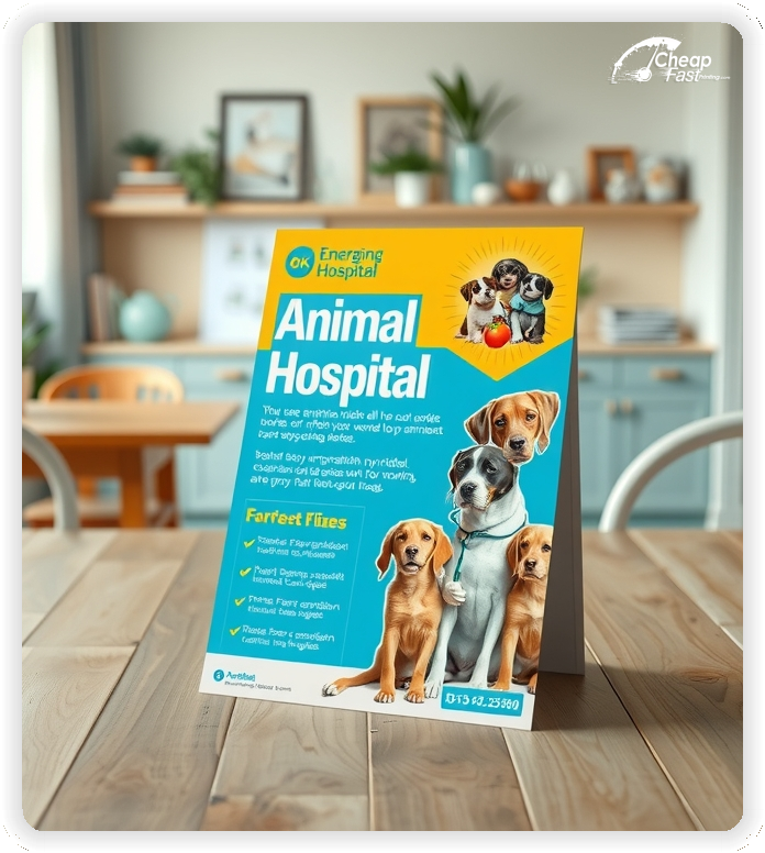 Creative Print Design 1, Animal Hospital promo cards creative layout