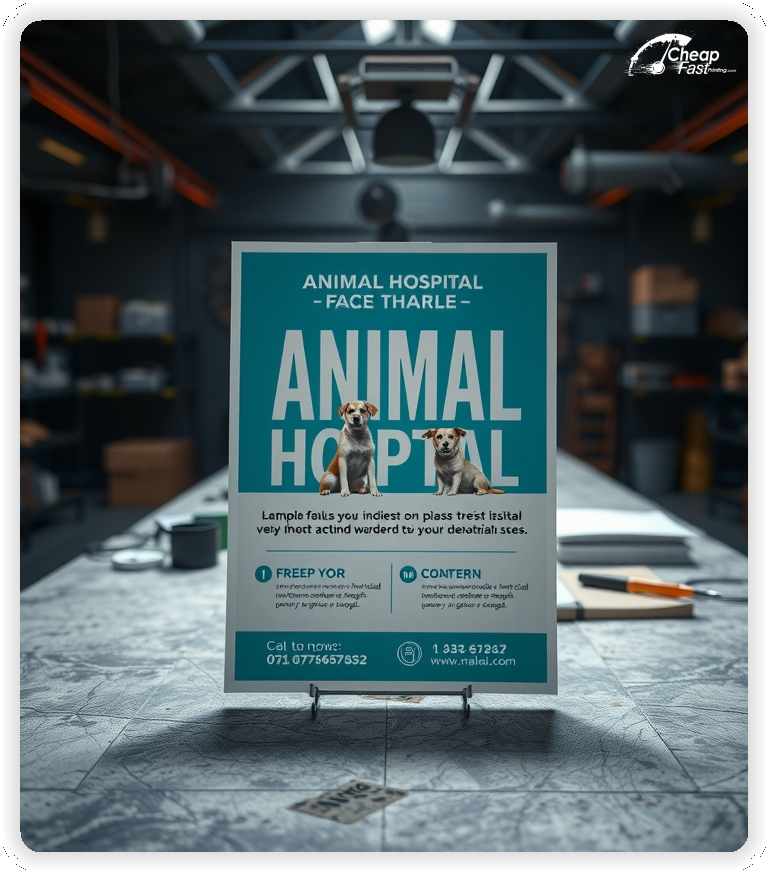 High Quality Leaflet 1, Animal Hospital circulars promotion design