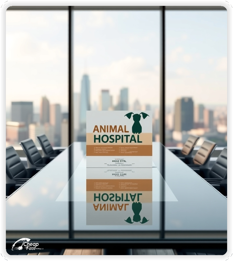 Marketing Handout Design 1, Animal Hospital pamphlets design example