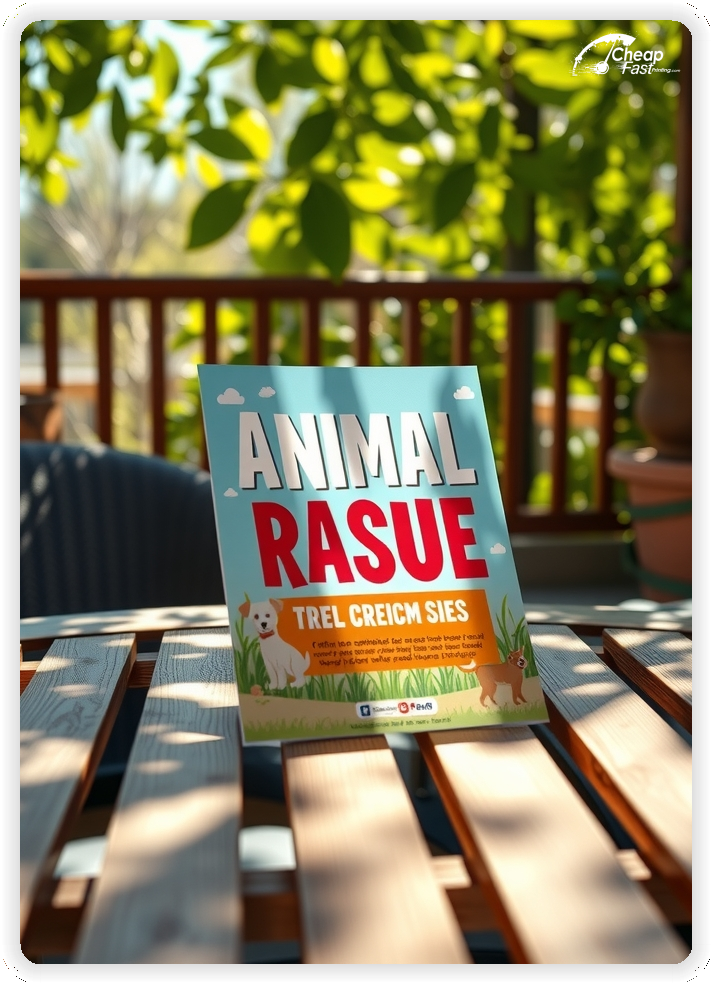 Custom Business Piece 1, Animal Rescue advertisements marketing piece