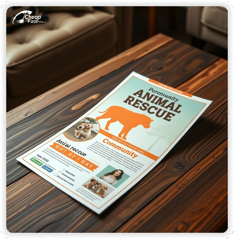 Print Ready Layout 1, Animal Rescue brochures layout example