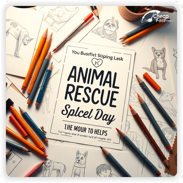 Promo Flyer Sample 1, Animal Rescue leaflets creative layout
