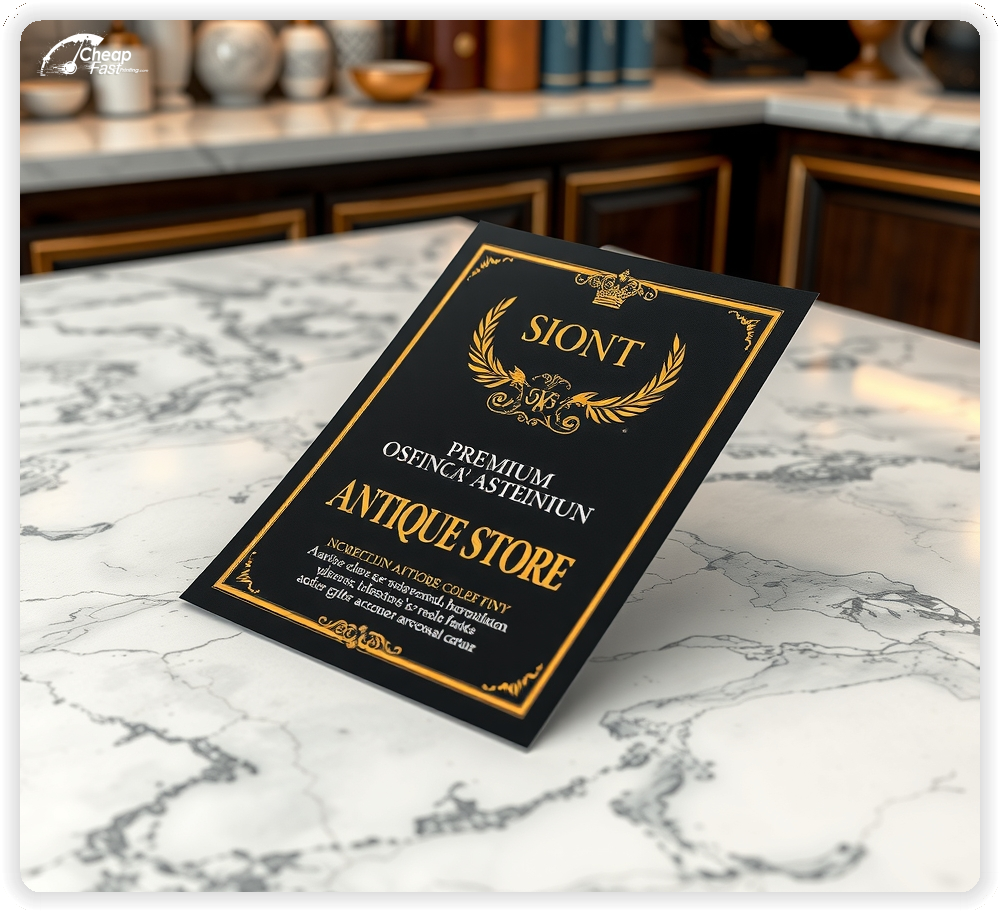 Marketing Handout Design 1, Antique Store pamphlets design example