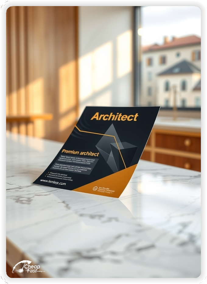 Advertising Brochure 1, Architect leaflets layout example