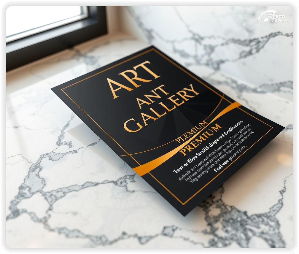 Advertising Brochure 1, Art Gallery leaflets layout example